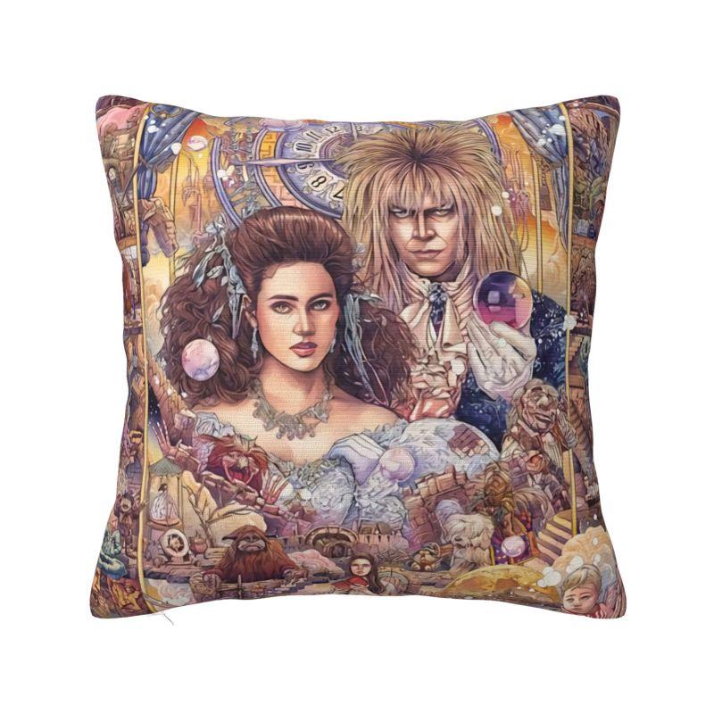 Custom Labyrinths Jareth Pillow Case Bedroom Decoration Cute Fantasy Film Cushion Decoration Salon Square Pillowcase
