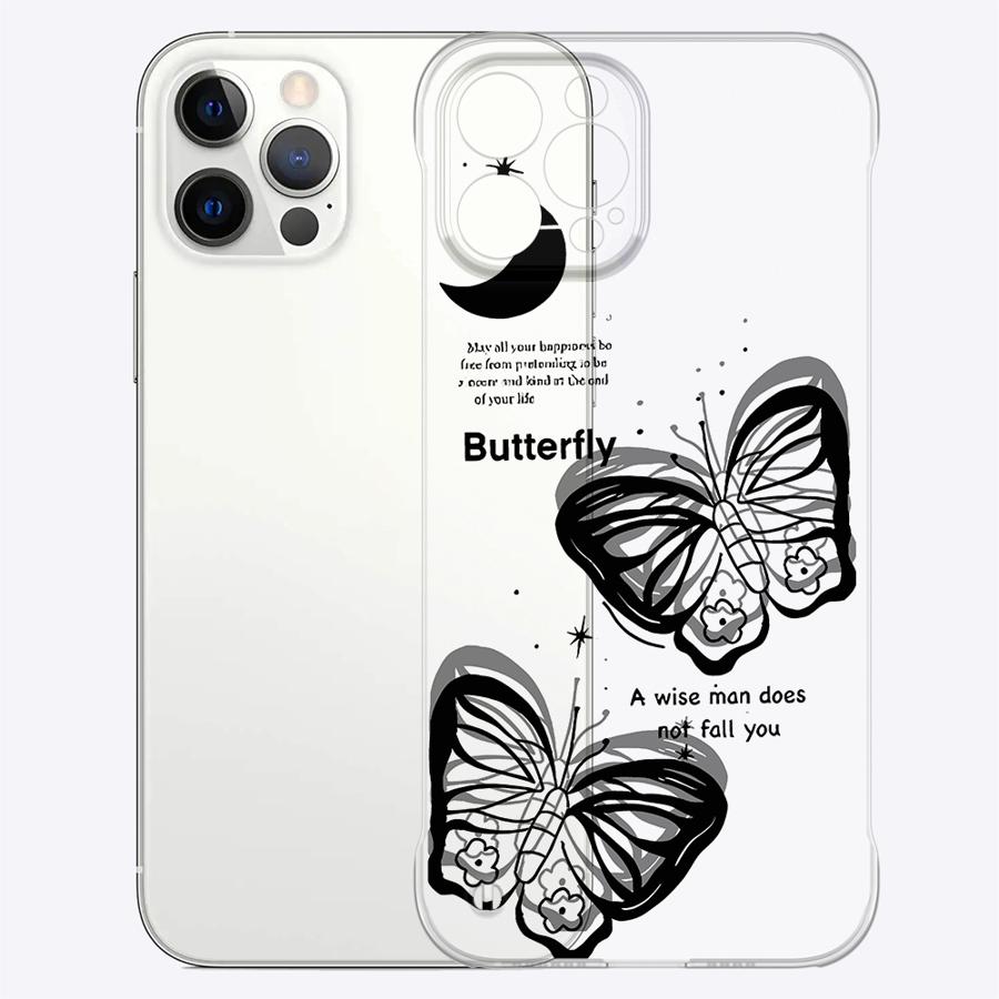 INS Retro Butterfly Phone Case for Apple iPhone 15 16 Pro Max 13 14 Plus 12 11 Pro plus Matte