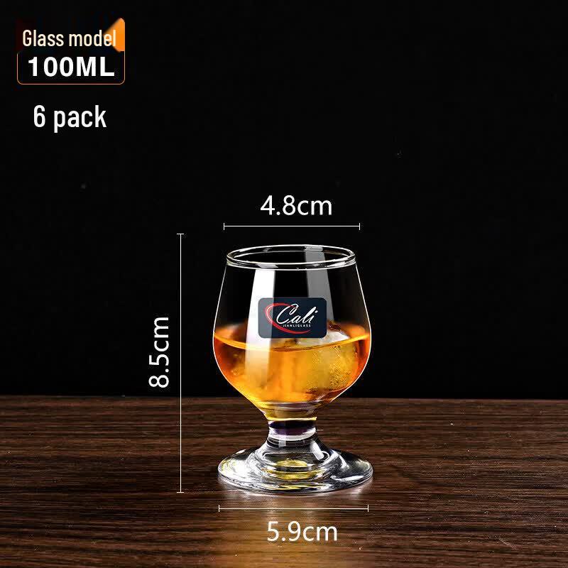 ZISIZ Handmade Crystal Glass Brandy & Whiskey Tumbler