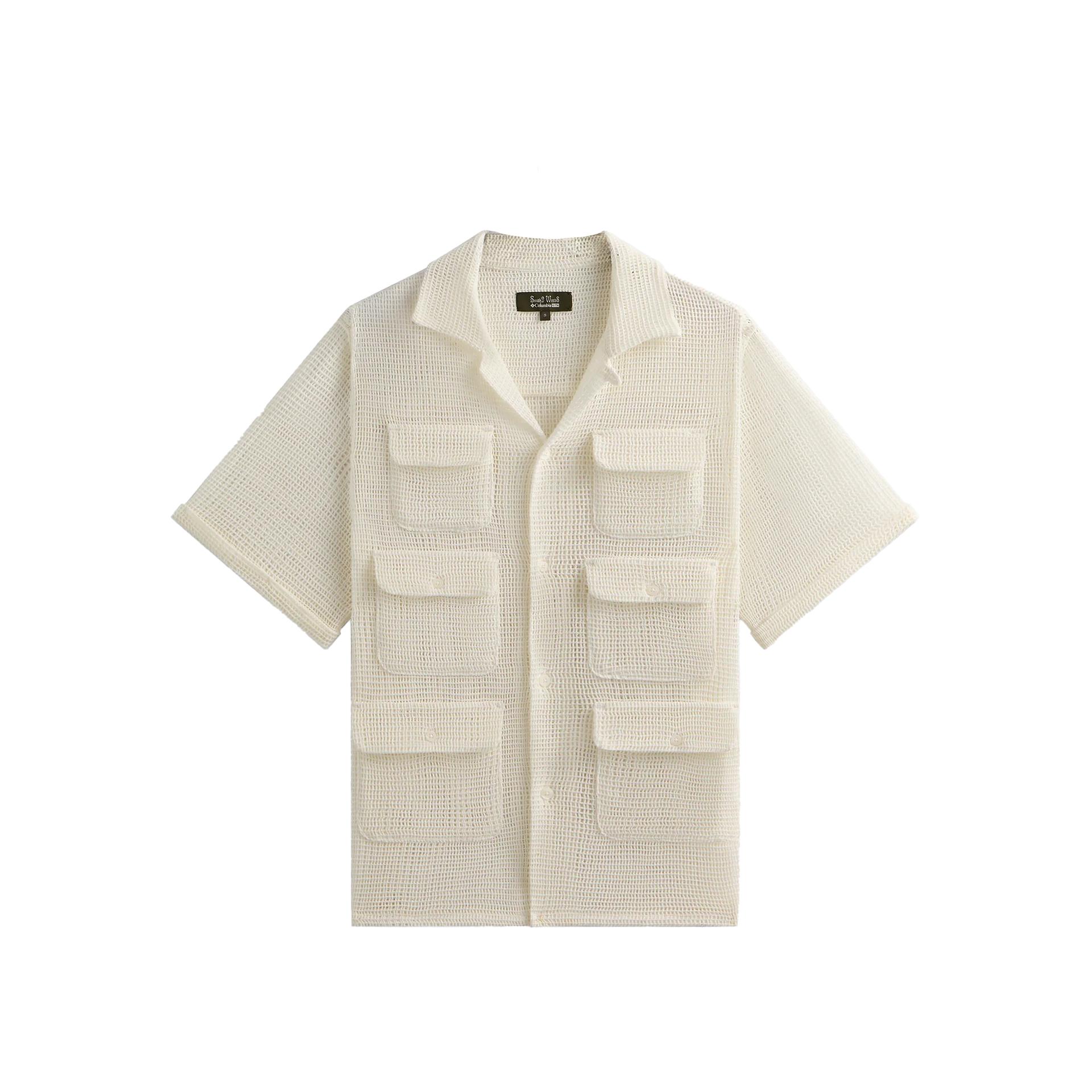 

Kith X Columbia Collaboration South2 West8 Fashion Versatile Soft Skin-Friendly Multi-Pocket Short Sleeve Shirt Men shirts Sand KHM033098-104 XL