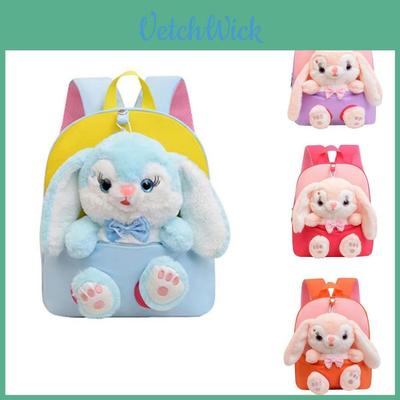 Adorable Rabbit Plush Backpack For Girls With Breathable Lightweight Durable Design