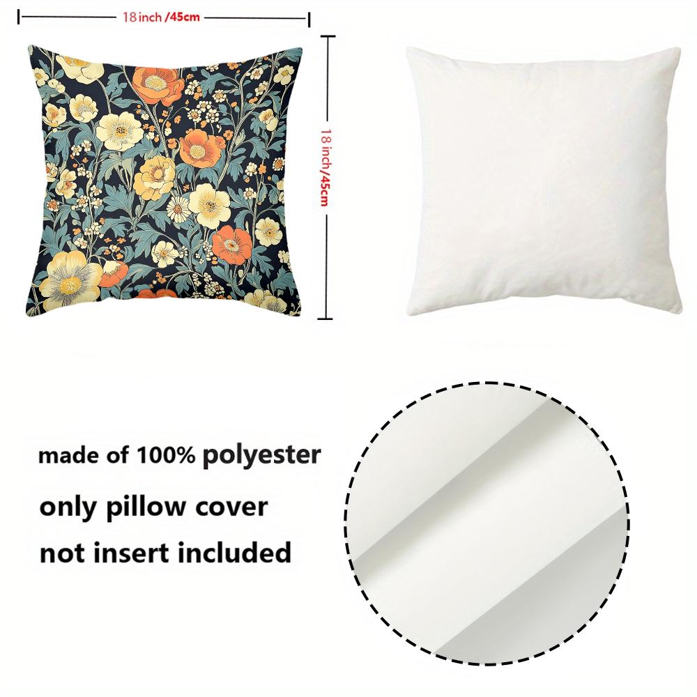 Vintage Floral William Morris Style Throw Pillow Covers Pattern Cushion Cover Suitable For Sofa Bedroom Car Pillow Cover