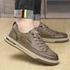 Zapatos Casuales de Hombre de Alta Calidad Zapatillas Transpirables para Hombre con Cordones Zapatos Planos de Cuero para Hombre Cómodos Zapatos de Skate para Hombre Calzado Masculino