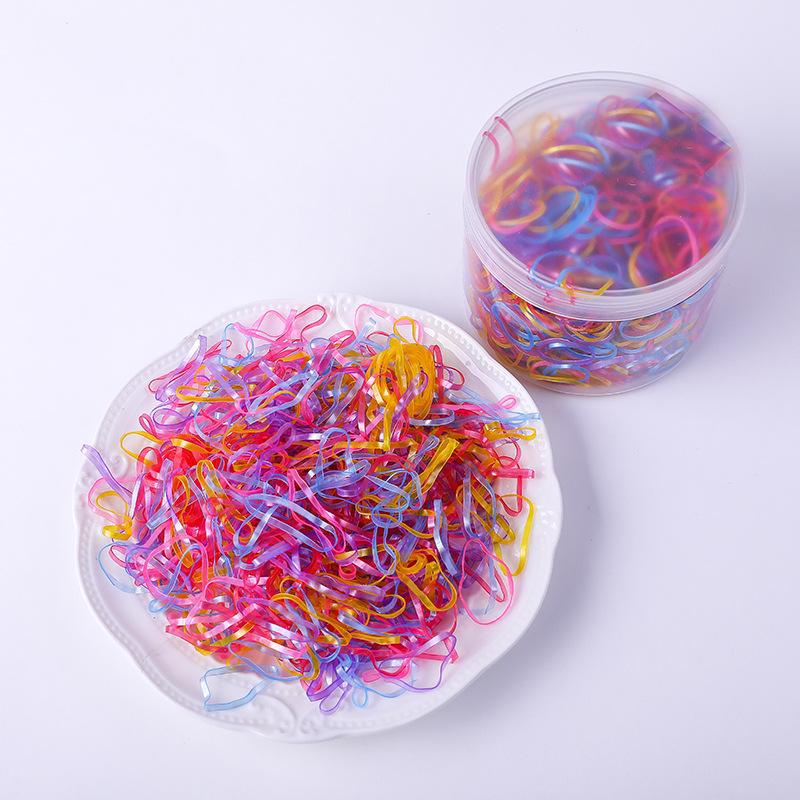 Black Thick Elastic Hair Bands: No-Damage Hair Ties for Women & Kids
