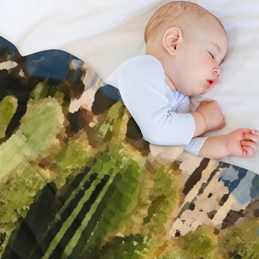 Stachelige Grüne Kakteen Landschaft von Iritof Überwurfdecke Decken für Bett Luxusmarke Anime Niedlich Karierte Decken