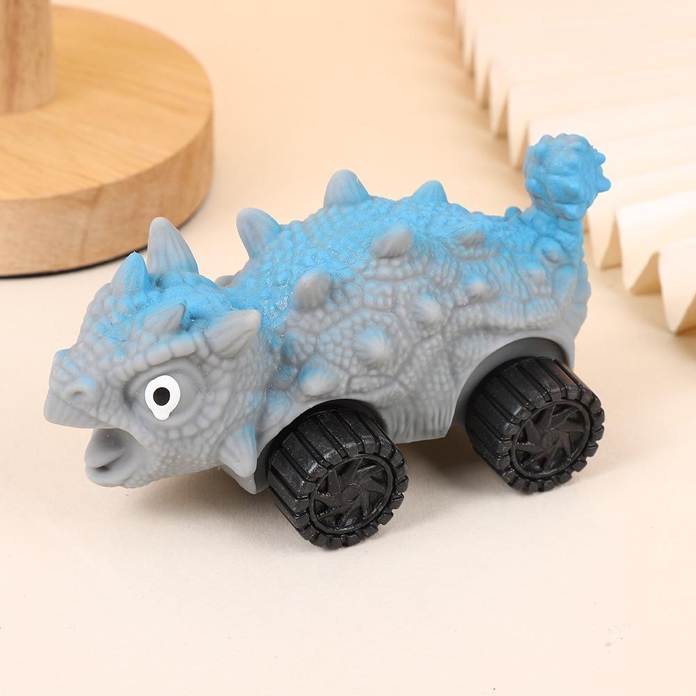 Stretchable Car Cartoon Fidget Toy with Wheel Cute Pinch Toy Dinosaur Squeeze Toy Kids Tricky Doll