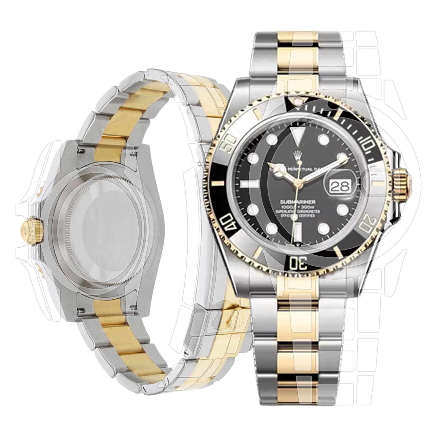 

[2 шт.] skoko Rolex Submariner 41 мм Ref. 126610 126613 126618 126619 Защитная пленка для кожи Прозрачная Прозрачный Тип Полное тело