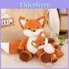 Cute Running Fox Plush Doll With Rose Velvet Fabric For Kids Bedroom Decor