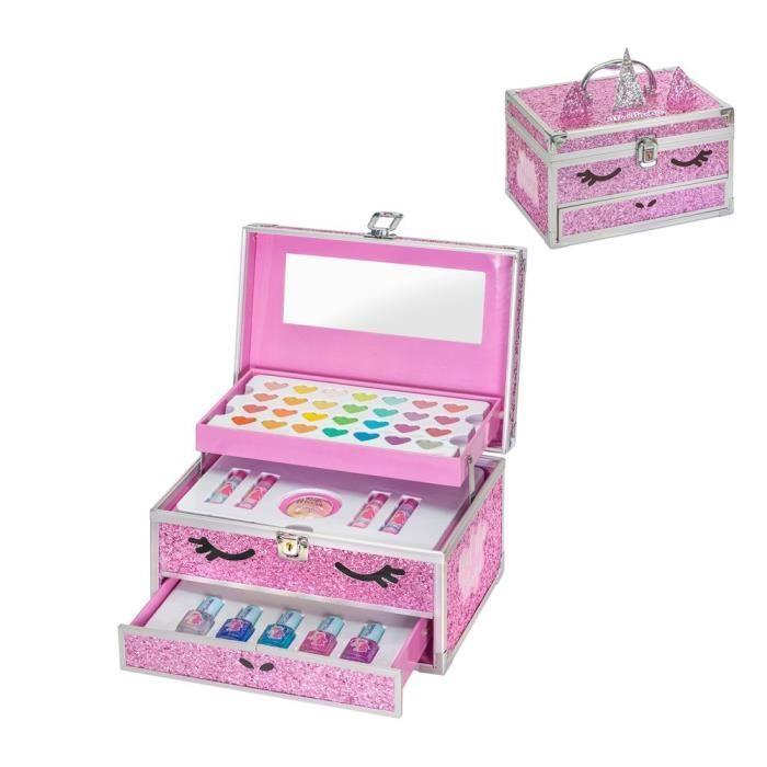 Valisette 3 étages avec maquillage Licorne - Maquillage enfant - MARTINELIA