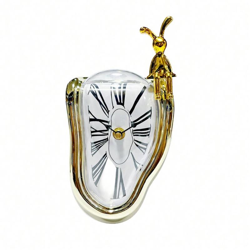 Surrealistic Melting Clock Silent Melting Wall Clock Salvadoran Dali Style Decorative Roman Digital Clock Retro Wall Clock