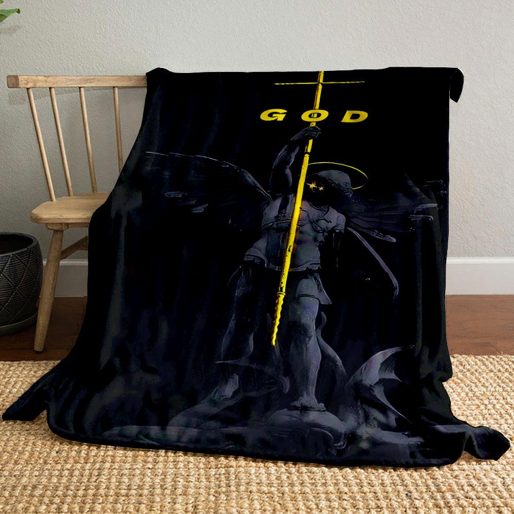 

Dark Angel Cross God Blanket Printed Blanket for Living Room Bed Couch lunch break Soft Cozy Blanket for Friend s festival Gift 80cm x 120cm