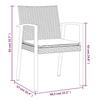 VidaXL 3-piece Garden Dining Set Cushions Wicker Steel, Dining Set, Outdoor Dining Set, 3186969