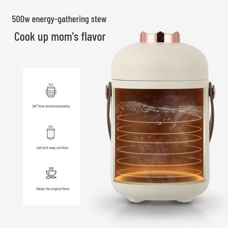 Multifunctional Electric Stew Cup with 110V US, UK, and European Standard Power Cords in Stock