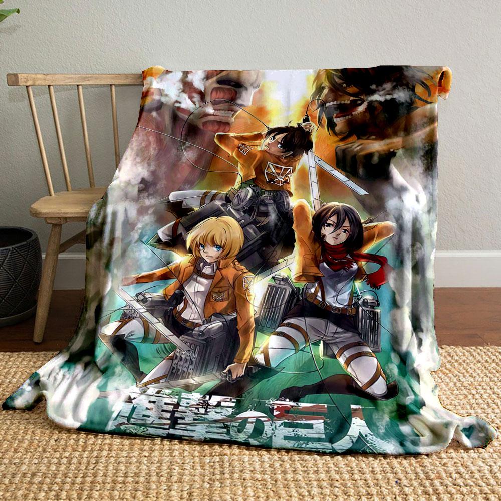 Dynamic Battle Scene Featuring Soldiers with Gear and Giant Humanoid Figures. for All Seasons Blanket Lunch Break Throw Gift