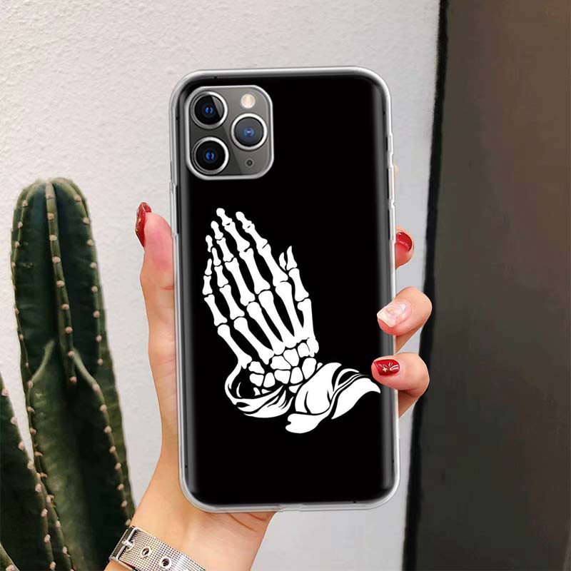 Spooky Skull Funny Dance Skeleton For iPhone 17 Air 16 15 14 Plus 13 Mini 12 11 Pro Max Phone Case 16E 7 Print 8 SE Fundas Cover