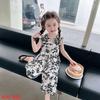 Girls Summer Floral Rayon Vest And Shorts Set Cute Baby Cotton Silk Home Wear Two Piece Outfit For Kids