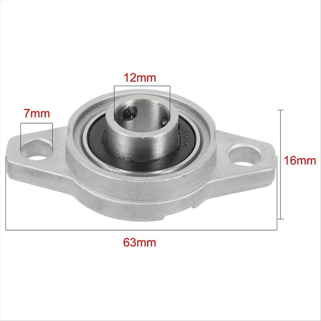 BHBL 4Pcs KFL001 12mm Zinc Alloy Self Aligning Pillow Block Flange Bearing Rhombic Bearing Housing