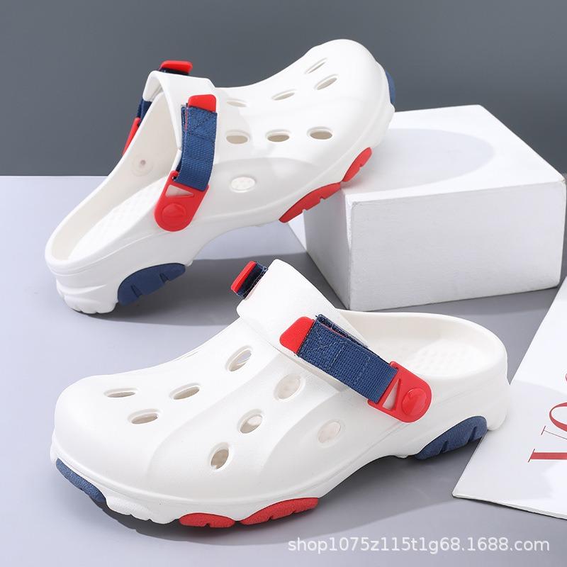 Summer new couple hole shoes simple versatile non-slip thick-soled wear-resistant beach cool slippers available