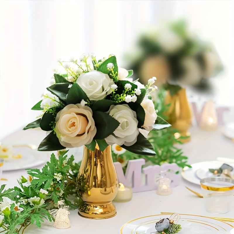 2Pcs Artificial Flower Wreath, New Year Decoration, Wedding Scene Props, Floral Arrangement Ornament, Table Party Home Decor, Fake Flowers, Hotel
