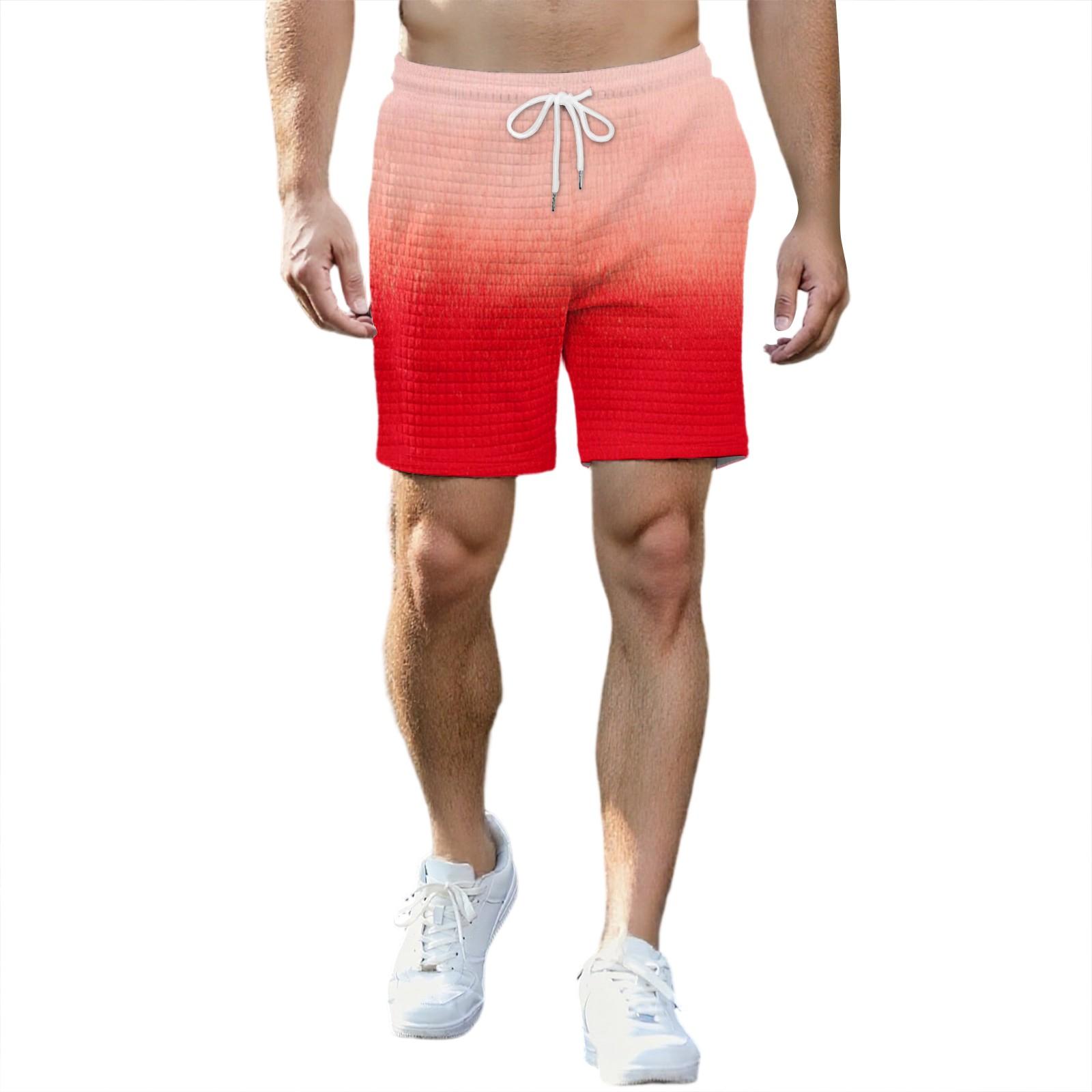 

Мужские модные спортивные шорты с принтом, эластичный пояс, карманы, спортивные шорты XL красный