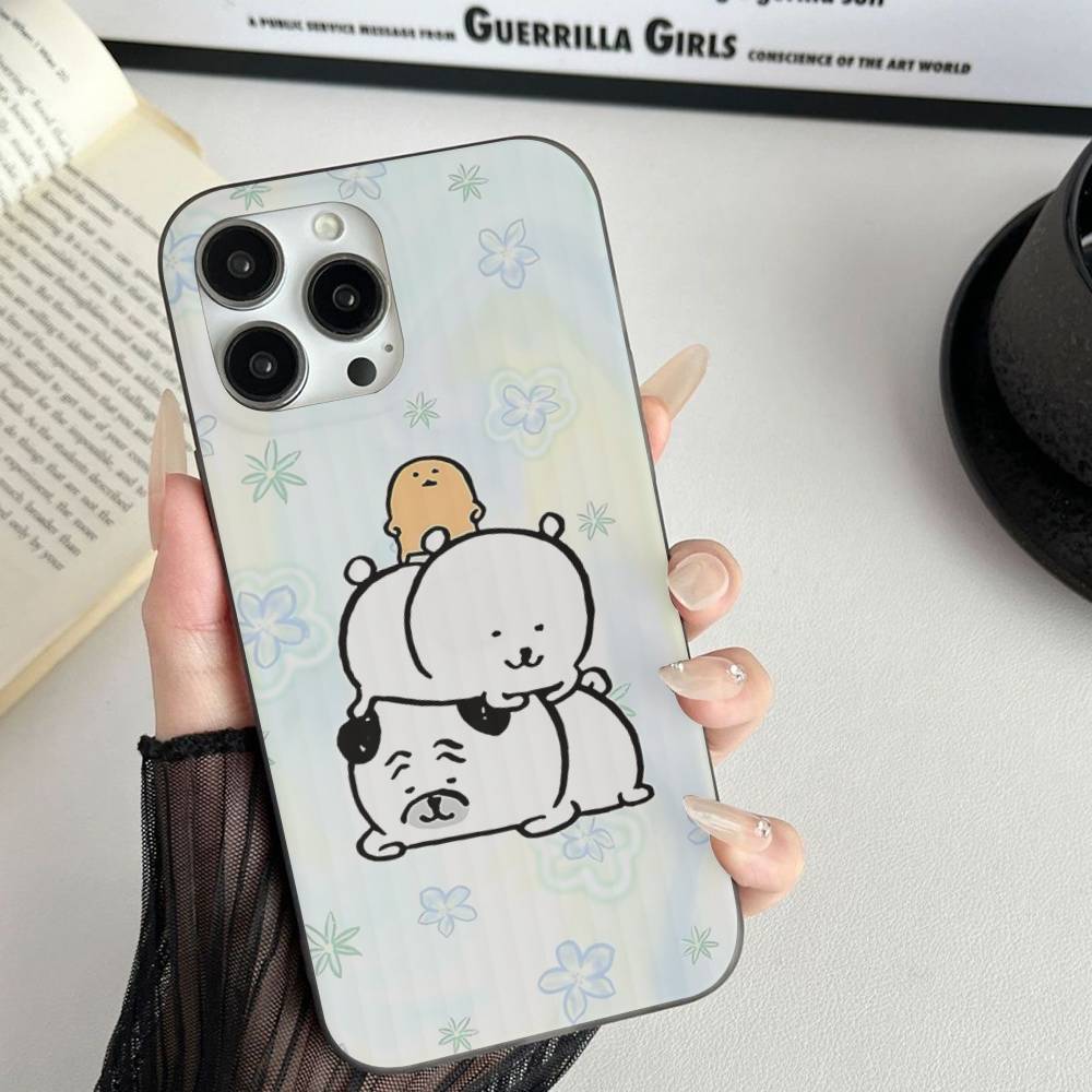 

Popular Cute J-Joke B-Bear Phone Case For IPhone 17 16 15 14 13 12 11 Corrugated Frosted Soft Cover Anti-Slip iPhone 14pro max