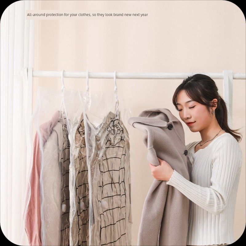 Hanging Vacuum Compression Bags for Home Use, Vacuum Storage Bags for down Jackets and Clothing