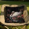 Elegant Swan Floral Cushion Cover Soft Reversible Durable Pillow Cover MultiScene Use for Home Car Daily Comfort