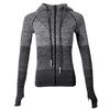 Women's Quick-Dry Slim Fit Hooded Jacket for Yoga and Sports, Long Sleeve Zip Cardigan for Autumn and Winter Fitness.