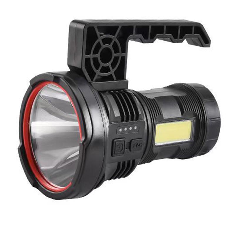 High Power Led Flashlights Usb Rechargeable Powerful Searchlight With Side Light Outdoor Camping Fishing Ultra Bright Hand Lamp