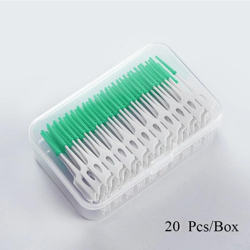 Soft Gum Interdental Brush I Straight Interdental Brush Orthodontic Cleaning Interdental Disposable Toothpick Brush Oral Care