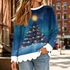 Women's Casual Comfortable Printed Long Sleeve Top for Fall and Winter Everyday Wear