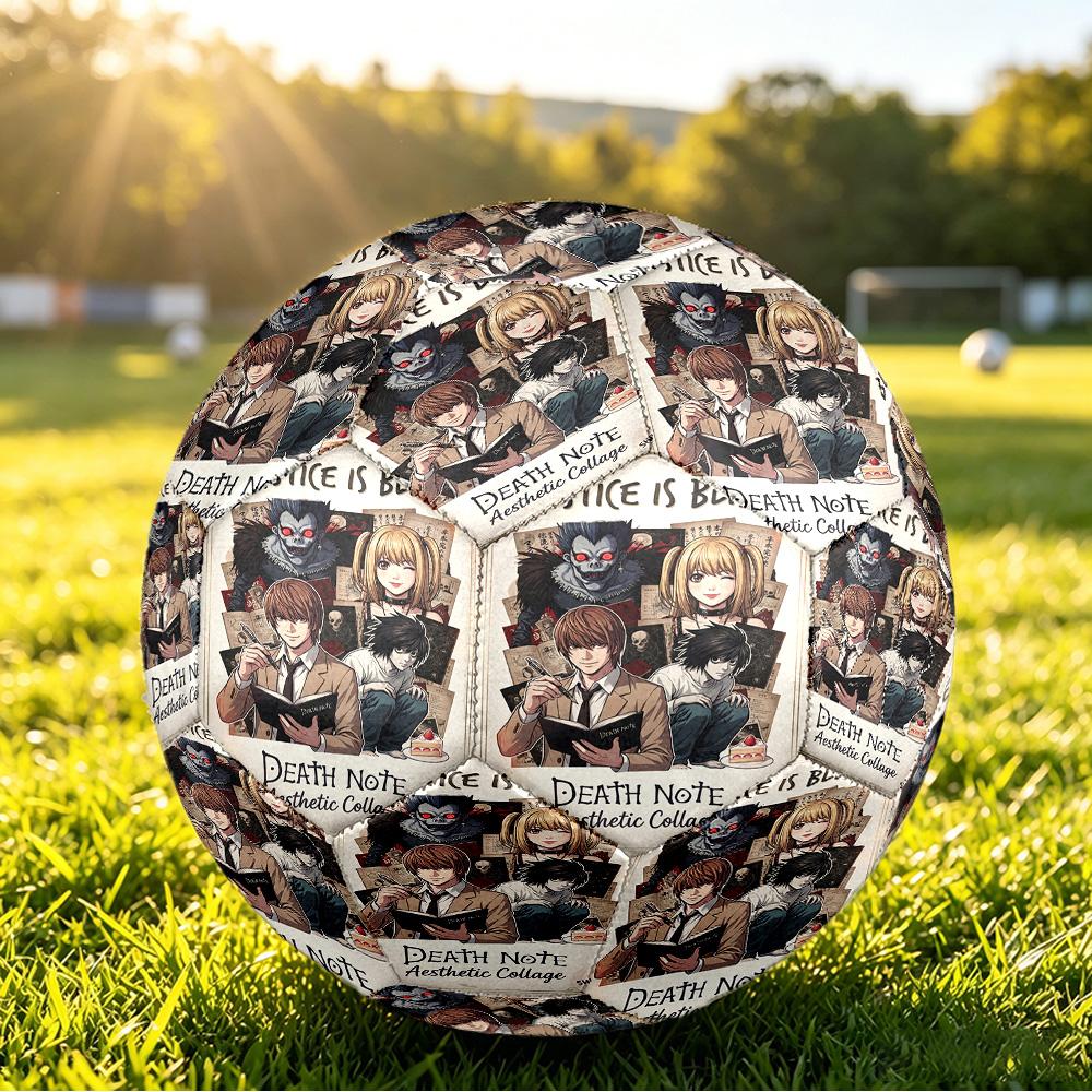 Death Note Size 5 Soccer Ball, Durable Standard Football For Training Match Outdoor Sports