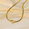 18K Gold Trendy Cuban Link Necklace: European & American Style, Non-Fading, Fashionable Personalized Chain, High-End Jewelry.