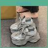 Dad Shoes Damen Frühling Sommer Atmungsaktive Mesh Plateau-Sneaker Für Freizeitkleidung