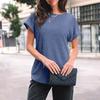 Women's 2025 Short Sleeve Crew Neck T Shirt Casual Loose Ribbed Knit Pullover Sweater Tops Summer Spring Outfits Gifts