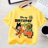 Boy Girl Clothes Anime Short Sleeve Kids White Loose Gift Dragon Ball Goku T-shirt Cotton for Children Birthday Figure Tee Top