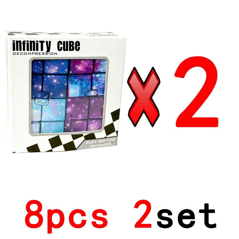 Cube Fidget de Noël Coloré Infini Polyvalent Cube Ciel Étoilé Coloré et Ensemble de Jouets Poignée Fidget