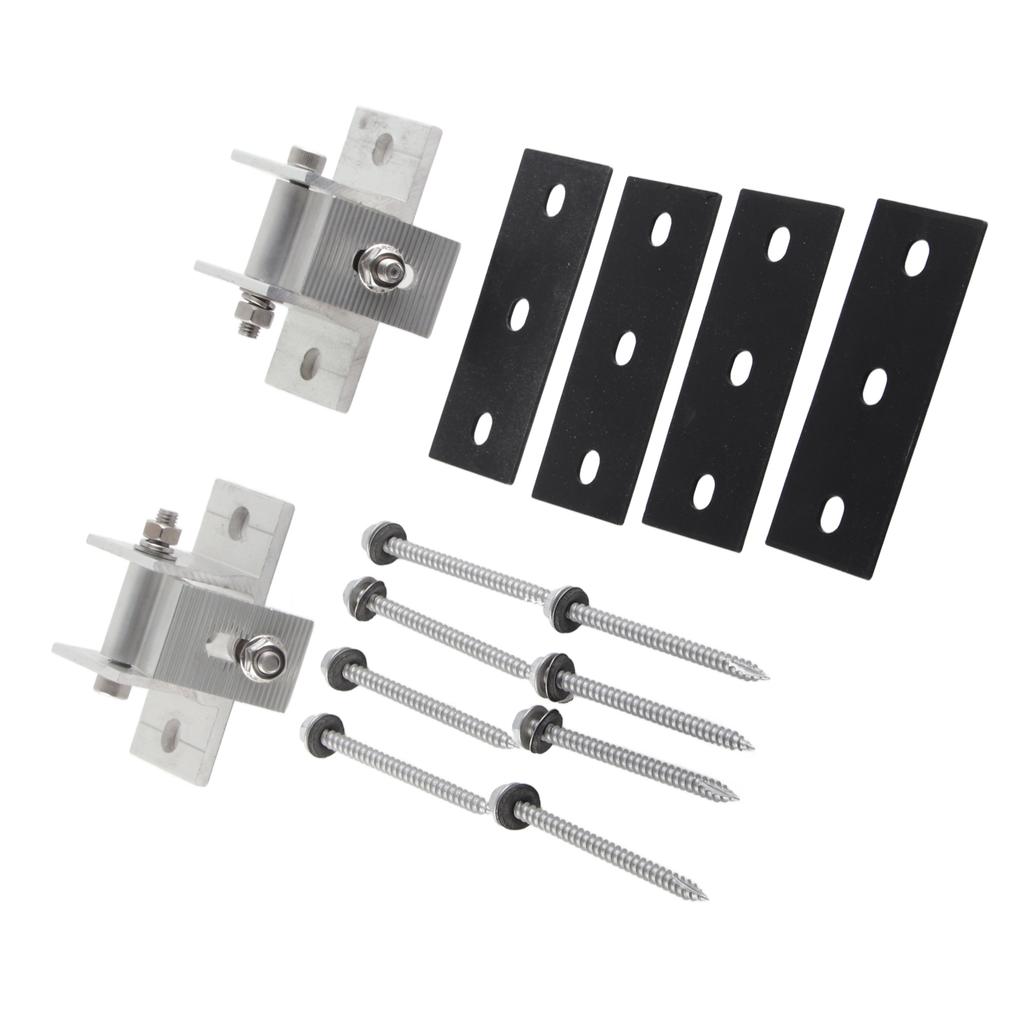 Solar Panel Mounting Brackets Aluminum Alloy Easy To Install Solar Panel Bracket Clamp Kit for Tin