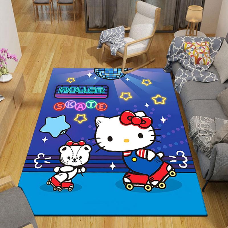 1Pc Disco Roller Printed Flannel Rug Soft Non Slip Carpet for Bedroom Living Room Office Floor Outdoor Home Decor Xmas Gift Q1380