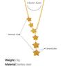 Romantic Fresh Star Tassel Pendant Earrings & Necklace, Light Luxury Niche Simple Jewelry Set