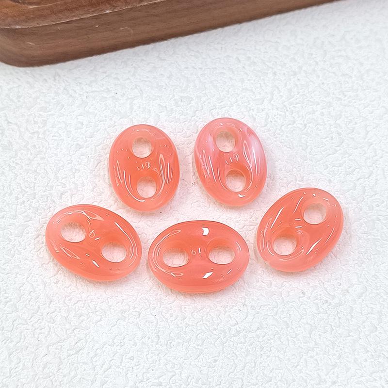 10Pcs 24X17Mm Colorful Acrylic Geometric Beads Diy Necklace Bracelet Garment Bag Accessory Clasp Material