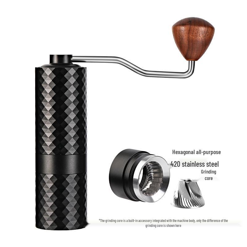 Compact Steel Core Manual Coffee Grinder - Hand-Powered Mill for Fresh Coffee Beans