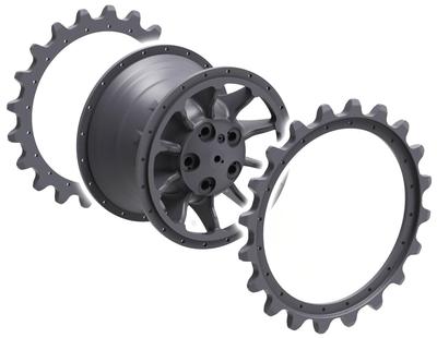 T-Rex Studio 1/35 WWII German Tiger I Heavy Tank Early Model Disassembled Sprocket Type 3 (Universal) Plastic Model Parts TR35167-2 (Tank)