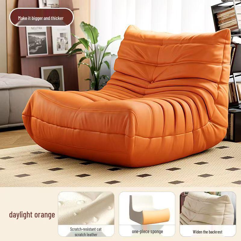 Caterpillar Bean Bag Sofa, Large Tatami Recliner for Balcony or Bedroom