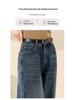 Autumn 2025 Retro Blue High Waist Straight Leg Jeans: Versatile, Slimming, Loose, Floor-Length Trousers