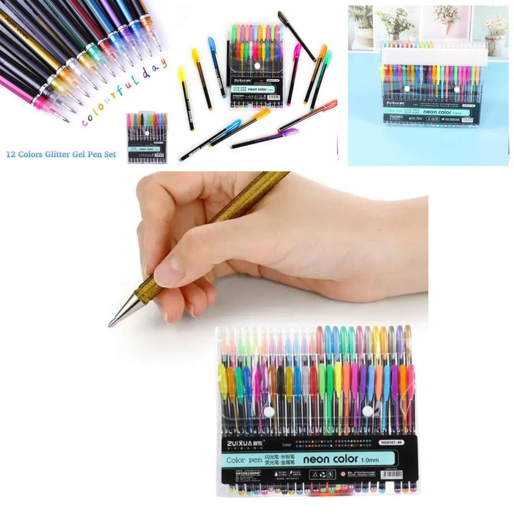 Grundläggande Färgmarkörset Med 48 Fluorescerande Pennor För Elevers Konstprojekt Och Klotter