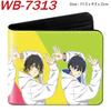 Blue Lock Anime Wallet Colorful Print Bi-fold PU Leather Purse Cartoon Card Holder for Students