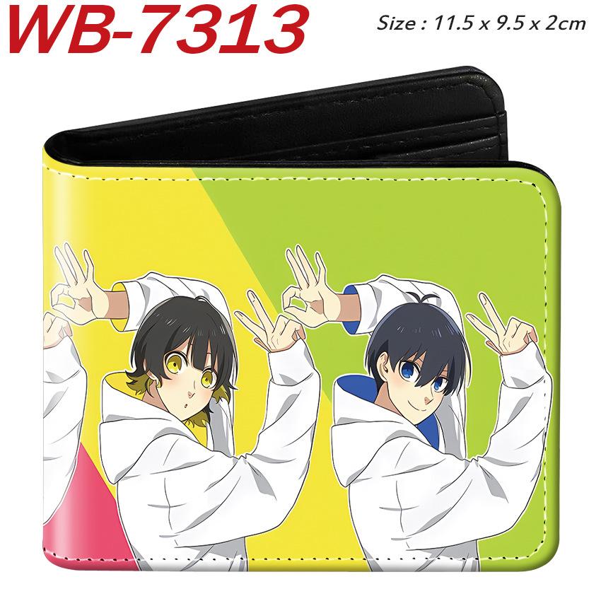 Blue Lock Anime Wallet Colorful Print Bi-fold PU Leather Purse Cartoon Card Holder for Students