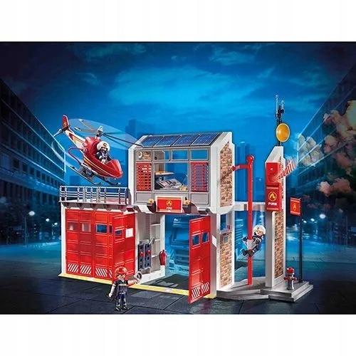 Playmobil Duża Remiza Strażacka 9462 Helikopter Efekty Dźwiękowe Strażak
