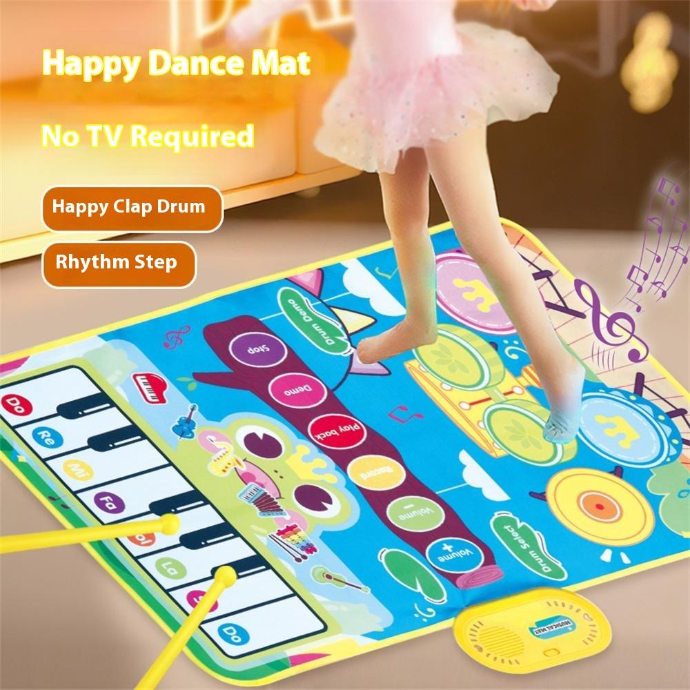 6612 3 in 1 Kids Musical Dance Mat Piano Drum Play Mat Educational Toy for Early Learning